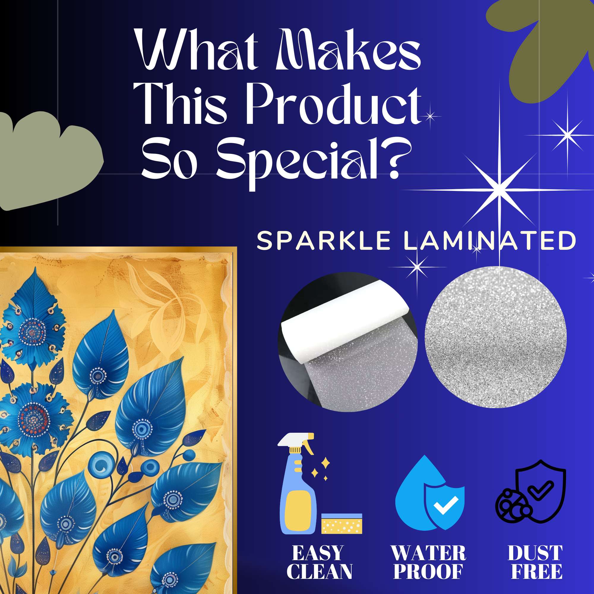 Set of Three Wall Paintings for Wall Dacoration Golden Framed Wall Paintings for Living Room & Bedroom Wall Art for Home Decoration & Office Wall Décor (18x12 inch CH-GD3-14) - Image 4